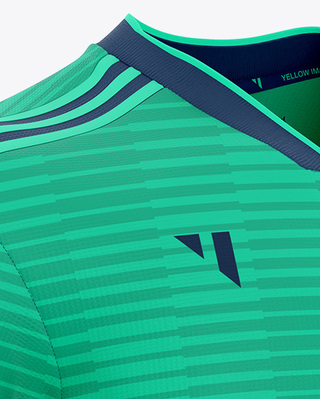 Football 3 Stripes V-Neck Shirt Mockup