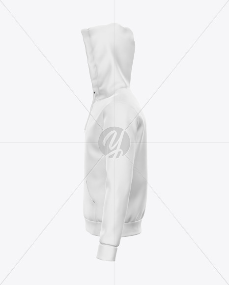 Zipped Hoodie Mockup - Left Side View