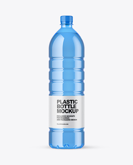 Blue PET Bottle Mockup