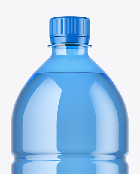 Blue PET Bottle Mockup
