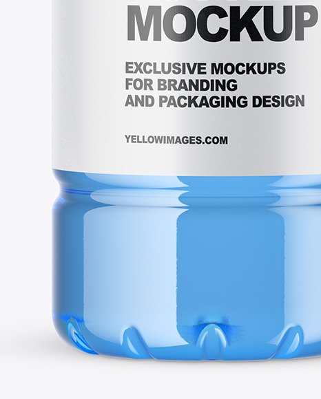 Blue PET Bottle Mockup