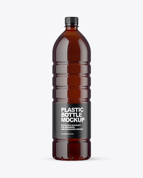 Amber PET Bottle Mockup - 330ml+pet+amber