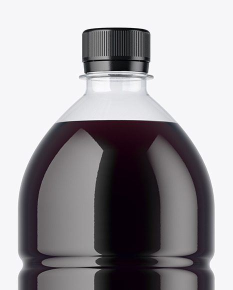 PET Bottle with Dark Drink Mockup