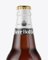 Amber Glass Beer Bottle Mockup