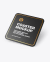 Paper Beverage Coaster Mockup