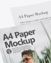 Two A4 Papers Mockup