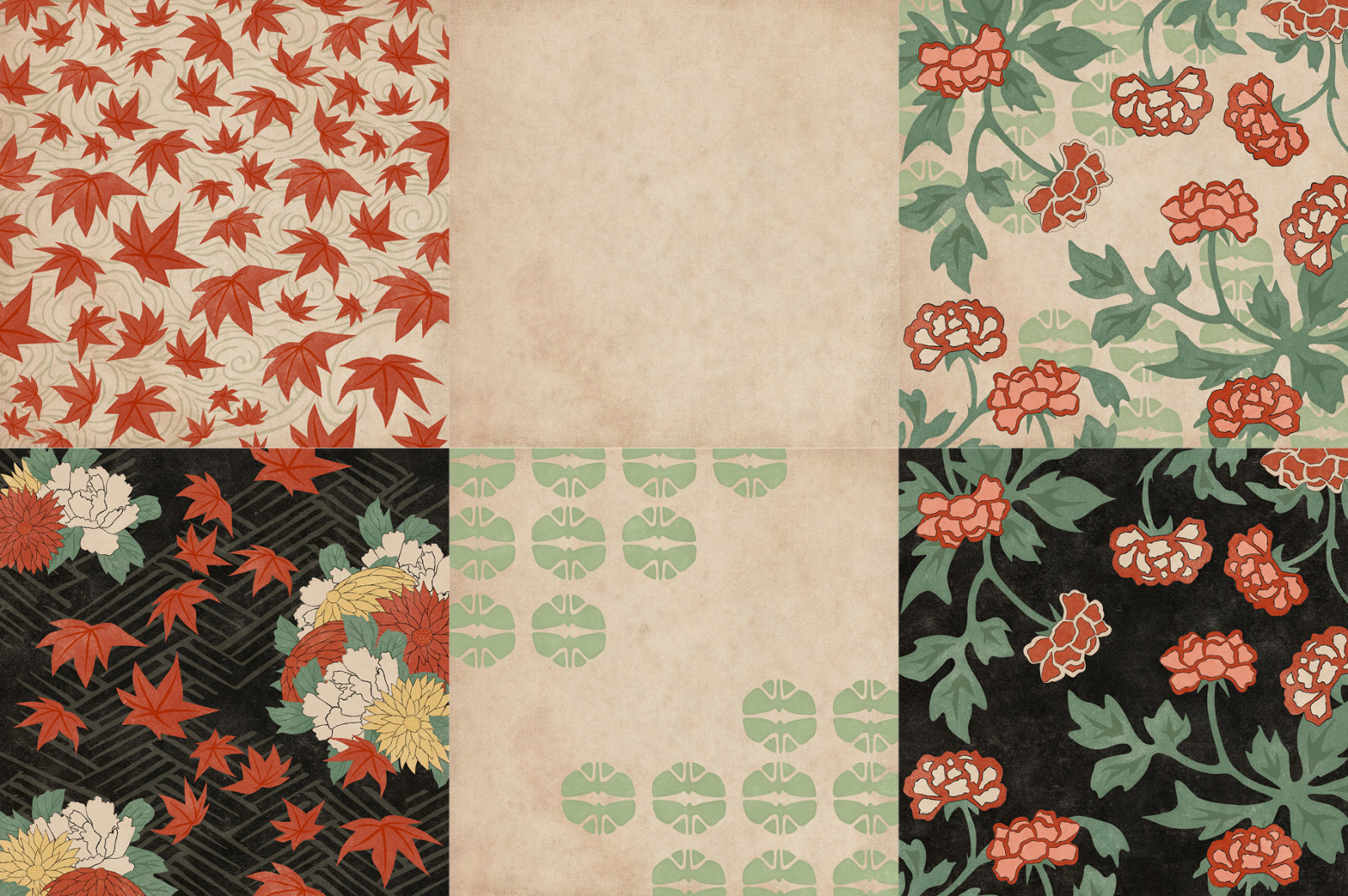 Vintage Japanese Flowers Vintage Japanese Flowers