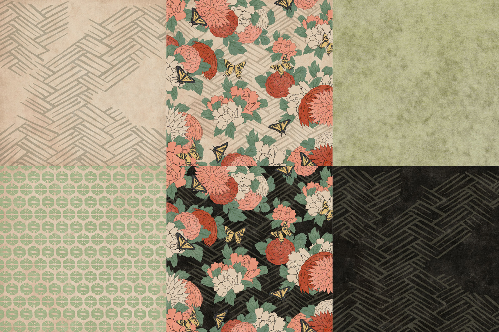 Vintage Japanese Flowers Vintage Japanese Flowers