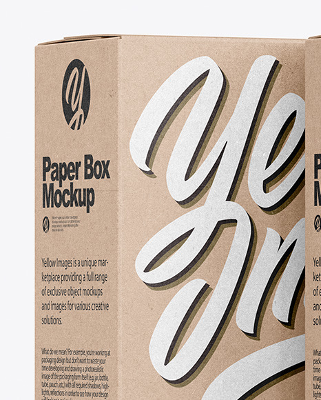 Two Kraft Boxes Mockup