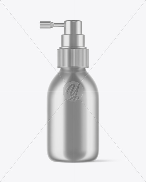 Metallic Spray Bottle Mockup