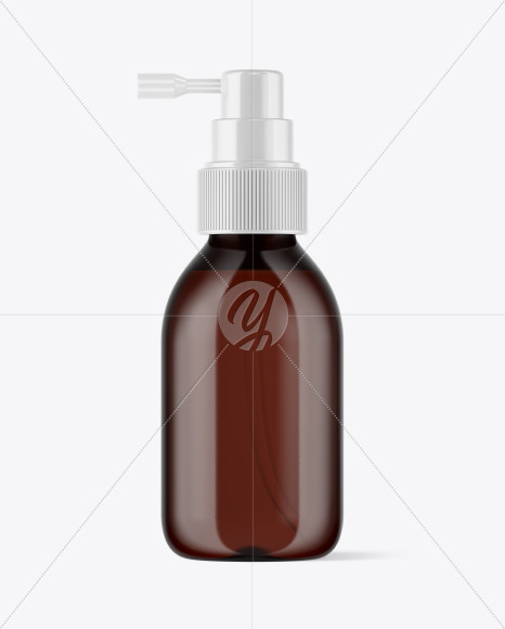 Amber Spray Bottle Mockup