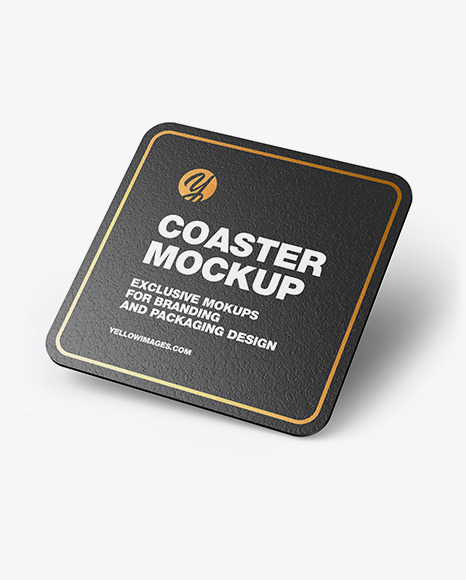 Cork Beverage Coaster Mockup