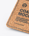 Cork Beverage Coaster Mockup