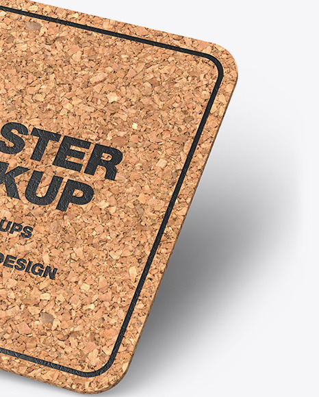 Cork Beverage Coaster Mockup