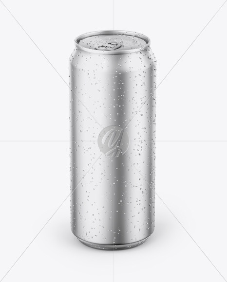 Matte Metallic Can Mockup