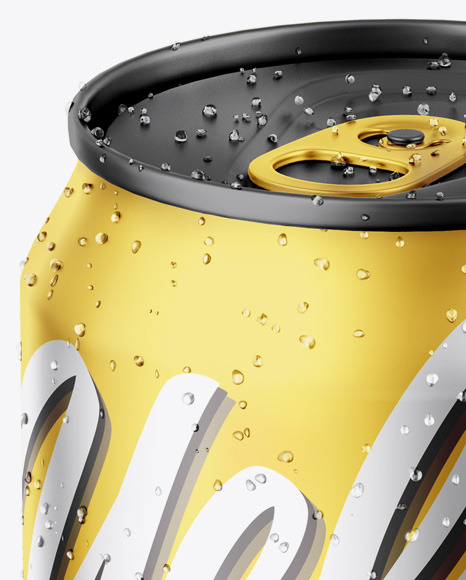 Matte Metallic Can Mockup