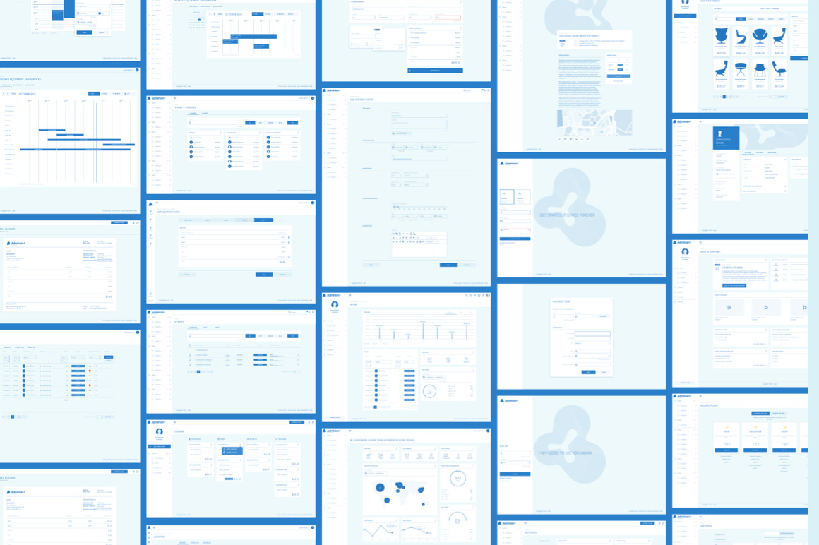 Adminian 4 Wireframe Kit Adminian 4 Wireframe Kit