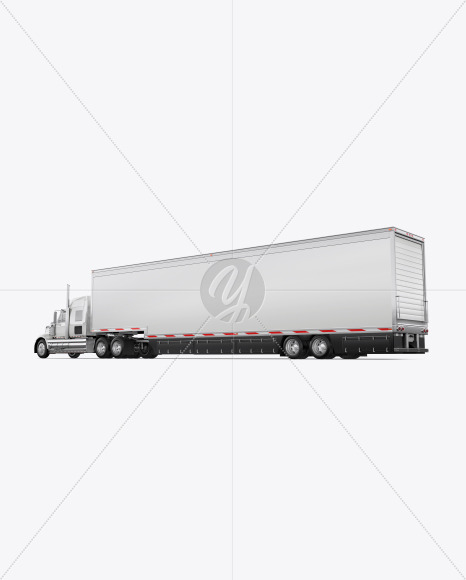 Truck Mockup - Back Half Side View