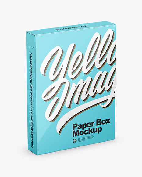 Glossy Paper Box Mockup