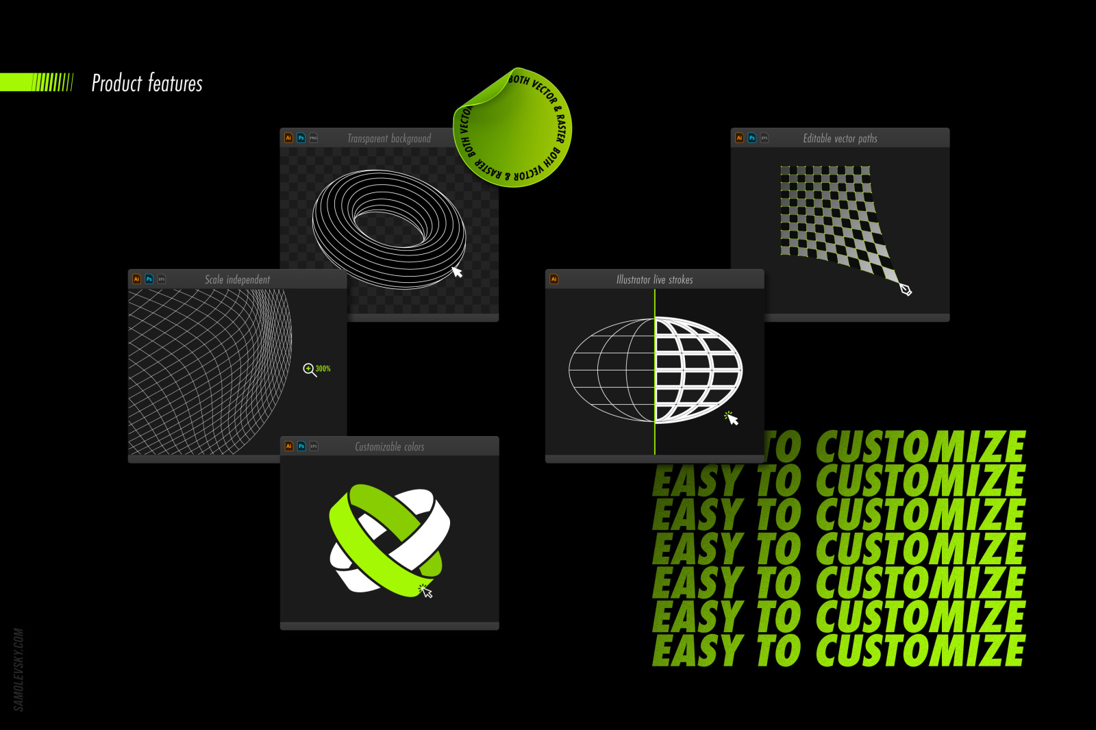 Abstract shapes collection – 100 design elements Abstract shapes collection – 100 design elements