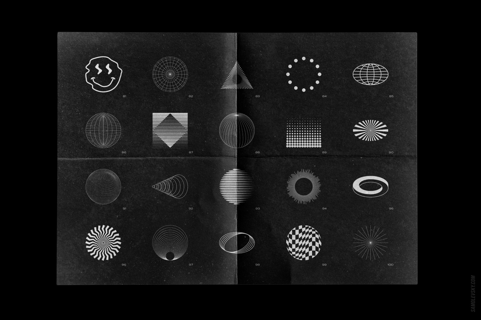 Abstract shapes collection – 100 design elements Abstract shapes collection – 100 design elements