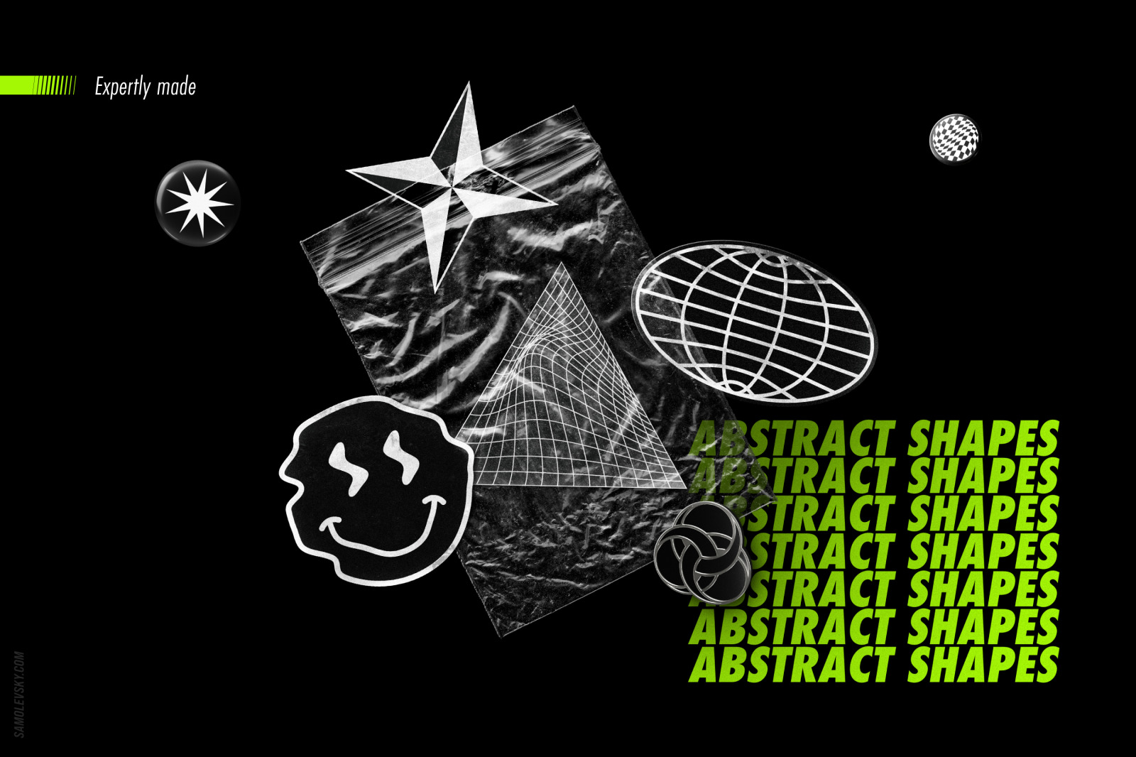 Abstract shapes collection – 100 design elements Abstract shapes collection – 100 design elements