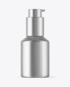 Metallic Cosmetic Bottle with Pump Mockup