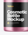 Metallic Cosmetic Bottle with Pump Mockup