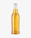 Clear Glass Lager Beer Bottle Mockup