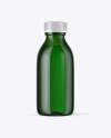 Green Glass Oil Bottle Mockup