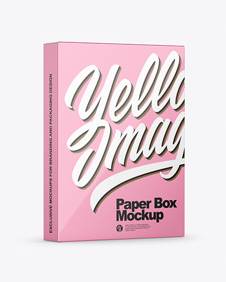 Glossy Paper Box Mockup