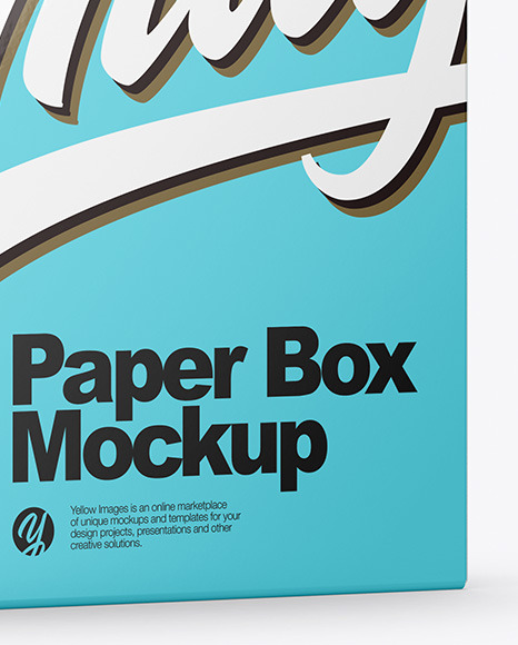 Glossy Paper Box Mockup