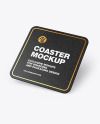 Kraft Beverage Coaster Mockup