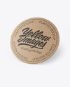 Kraft Beverage Coaster Mockup