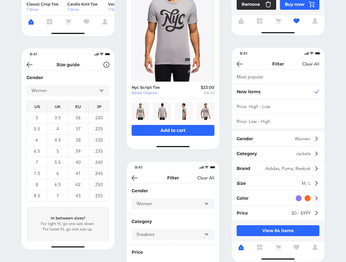 Sector UI Kit. E-commerce