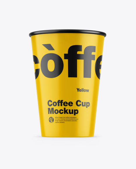 Glossy Coffee Cup Mockup