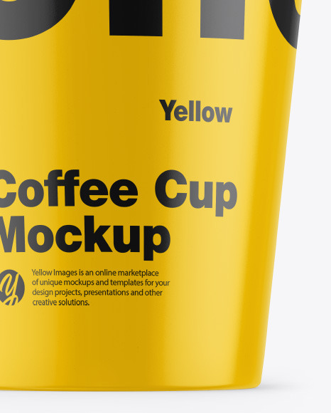 Glossy Coffee Cup Mockup