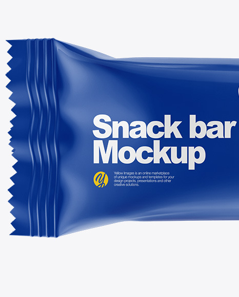 Glossy Snack Bar Mockup