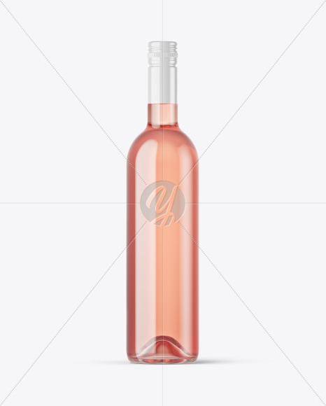 Rose Wine Bottle Mockup