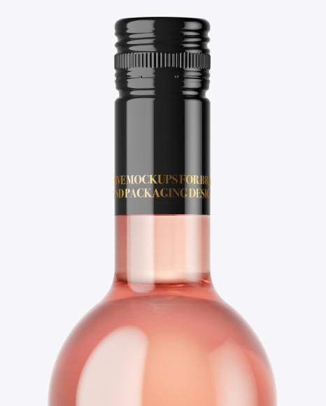 Rose Wine Bottle Mockup