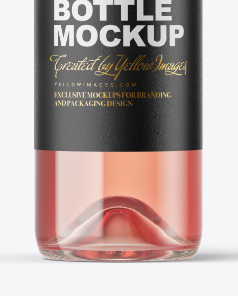 Rose Wine Bottle Mockup