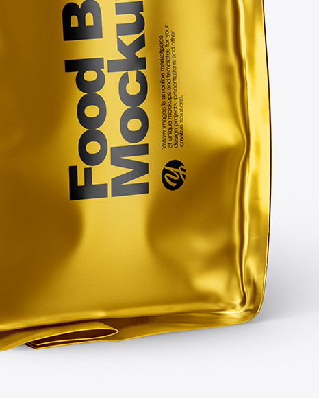 Matte Metallic Food Bag Mockup