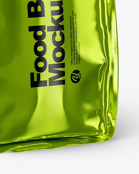 Metallic Food Bag Mockup