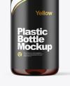 Amber Plastic Bottle Mockup