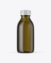 Antique Green Glass Oil Bottle Mockup