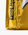 Matte Metallic Food Bag Mockup