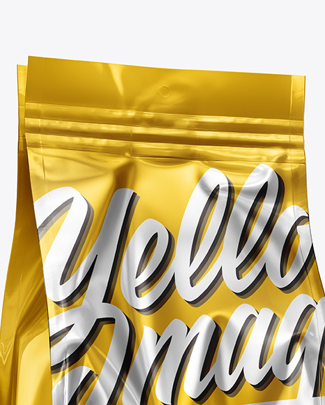 Matte Metallic Food Bag Mockup