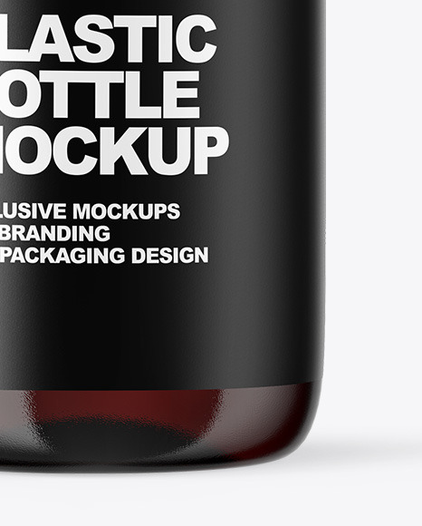 Dark Amber Glass Oil Bottle Mockup