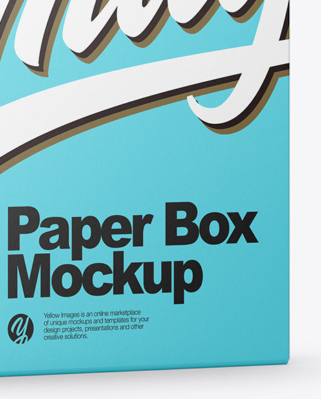 Matte Paper Box Mockup