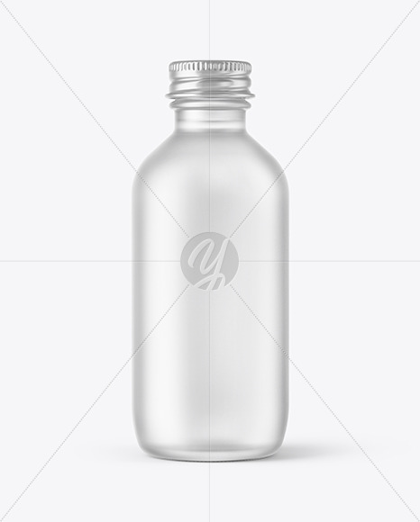 Frosted Glass Water Bottle Mockup